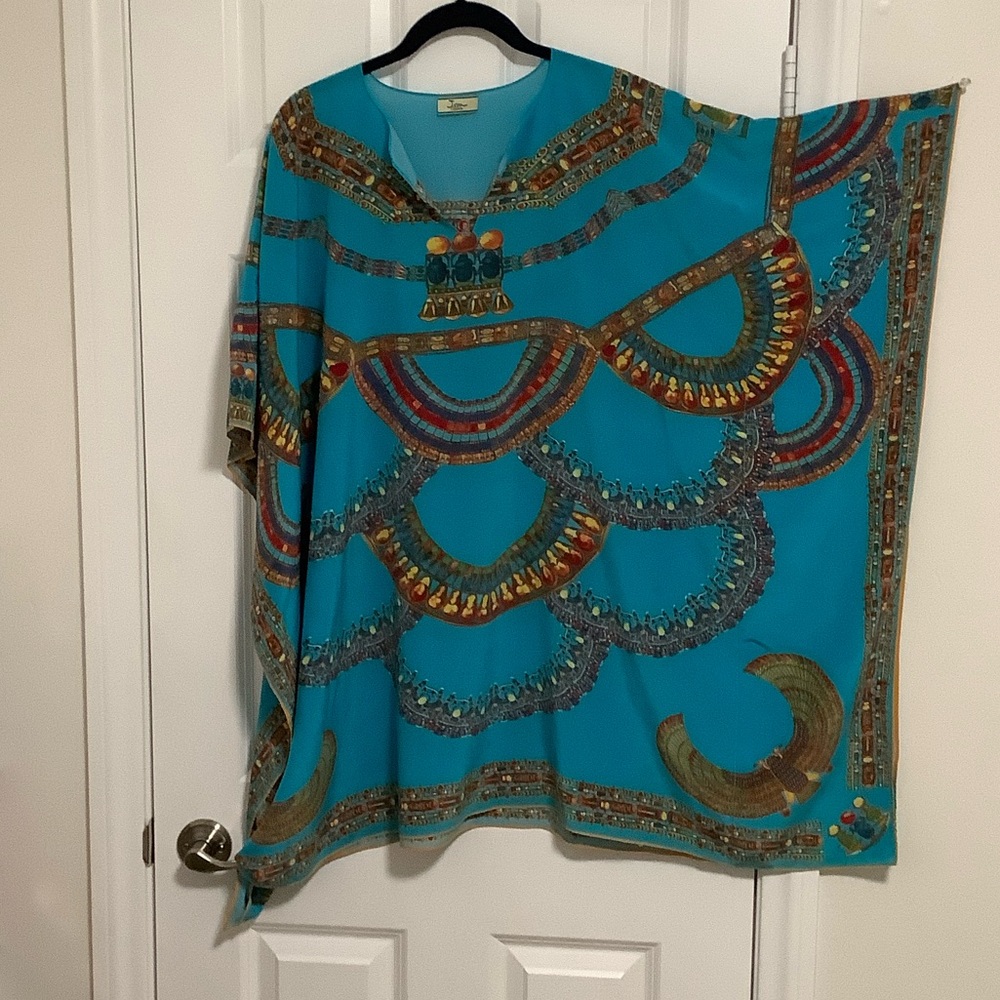 Issa London Turquoise and Multicolor Mini Dress
